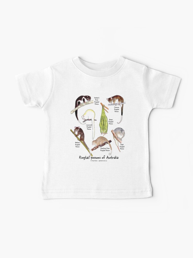 Thumbnail 1 of 2, Baby T-Shirt, Ringtail possums of Australia designed and sold by PaperbarkW.