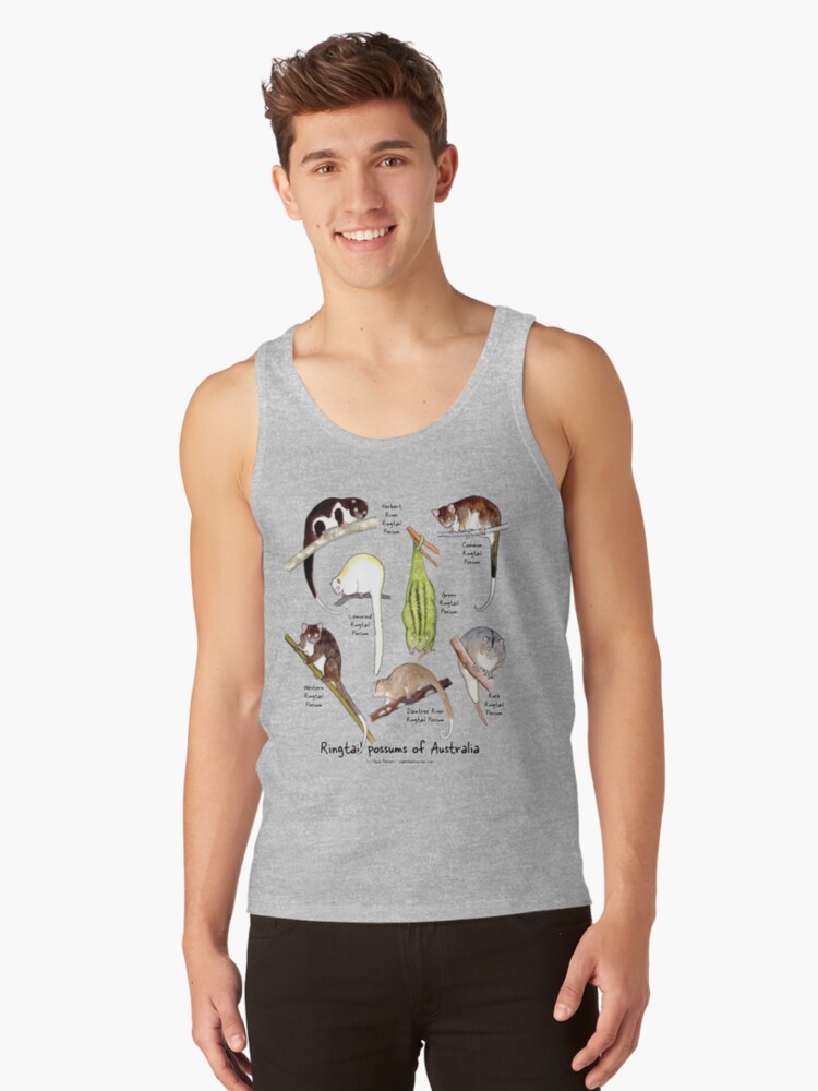 Thumbnail 1 of 3, Tank Top, Ringtail possums of Australia designed and sold by PaperbarkW.