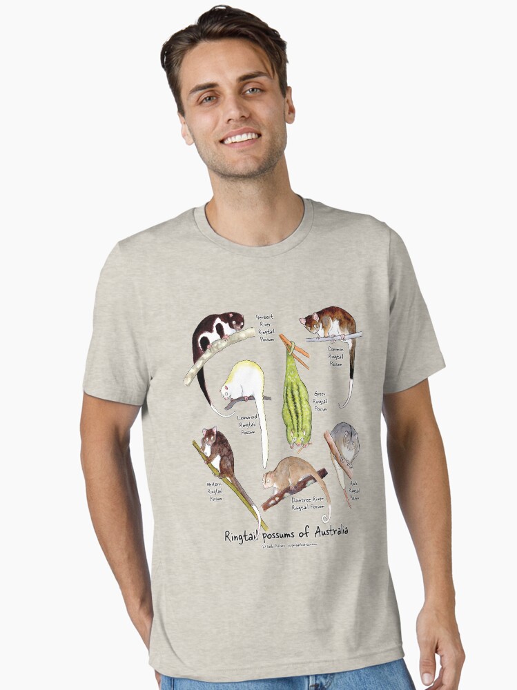 Thumbnail 1 of 7, Essential T-Shirt, Ringtail possums of Australia designed and sold by PaperbarkW.
