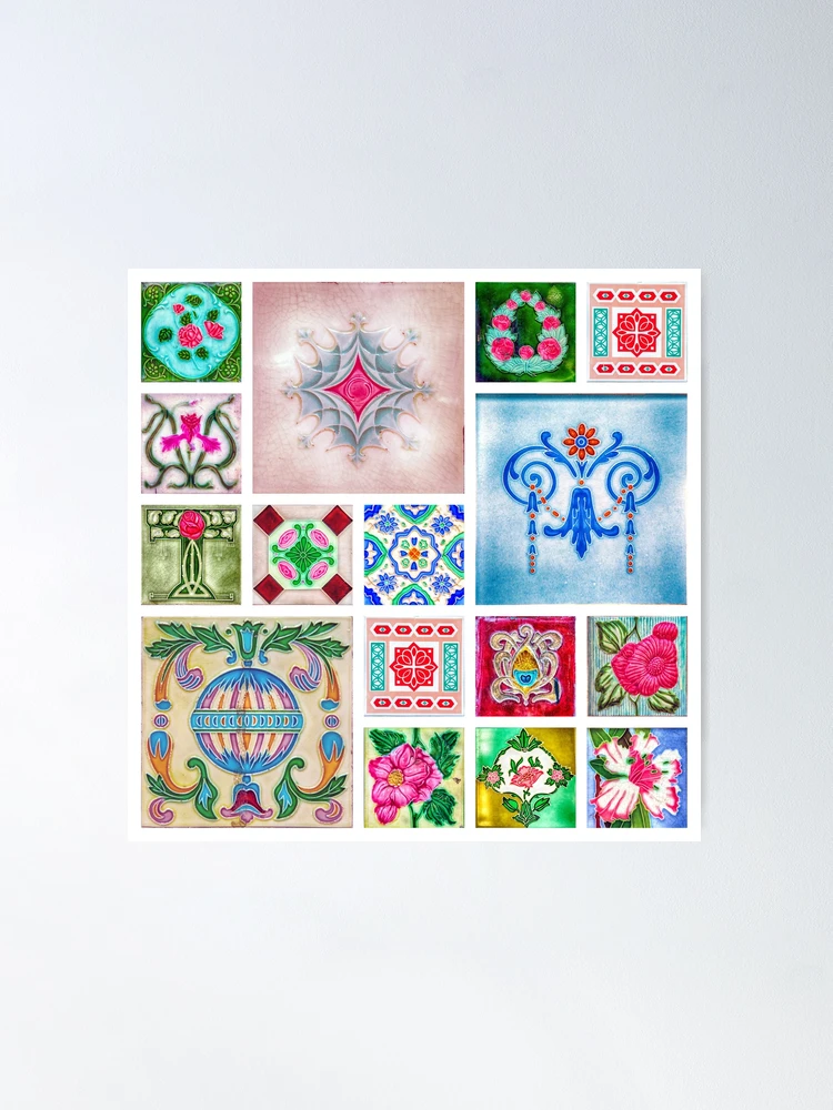 アート・デザイン・音楽 Peranakan Tiles SINGAPORE fposter,medium,wall_texture,