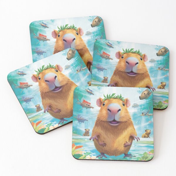 Item preview,  Capybara landscape surrealism digital art designed and sold by DigitalPixelize.