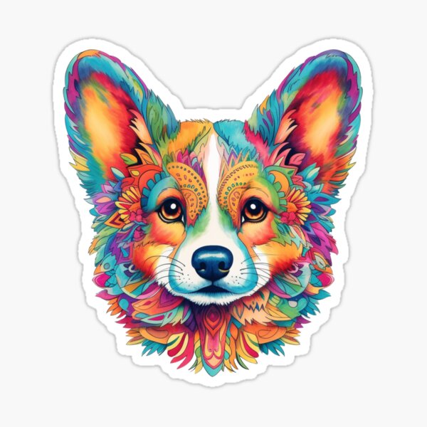 Artikel-Vorschau von Bunter Mandala Corgi, designt und verkauft von leslieuresti.