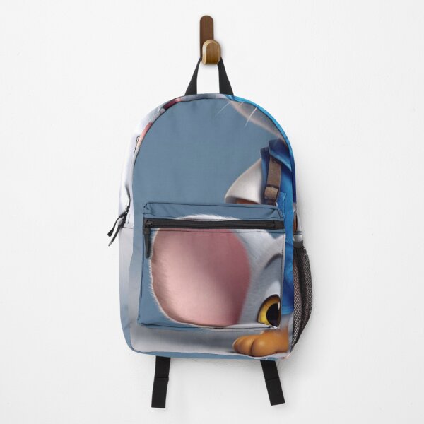 Item preview, Cartoon mouse with suspenders and backpack - 3D Illustration designed and sold by aiphotosart.