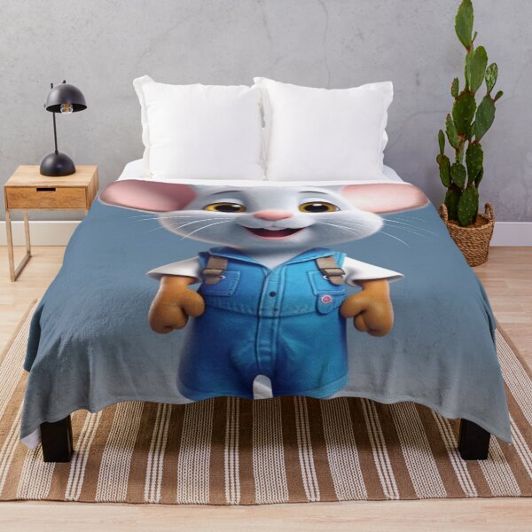 Item preview, Cartoon mouse with suspenders and backpack - 3D Illustration designed and sold by aiphotosart.