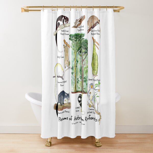 Feelyou Alligator Decor Fabric Shower Curtains Cartoon Australian