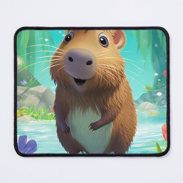Item preview, Capybara landscape nice digital art designed and sold by DigitalPixelize.