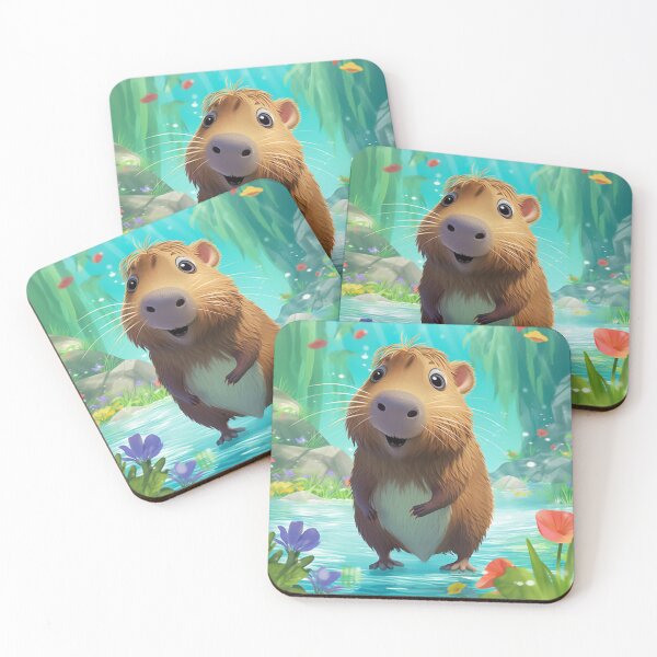 Item preview, Capybara landscape nice digital art designed and sold by DigitalPixelize.