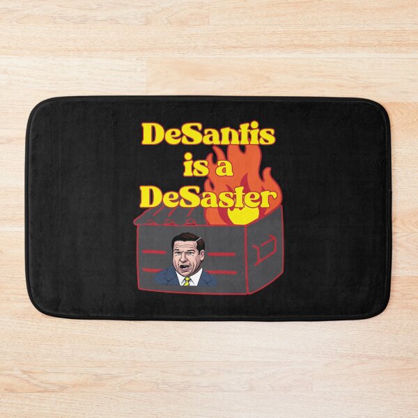 Item preview, DeSantis is a DeSaster Funny Political Pun Humorous Dumpster Fire designed and sold by JoyOfHopeStore.