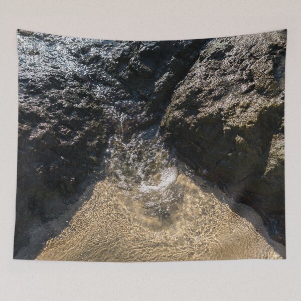Item preview, Rough Stone and Sun Sparkles - Sea Wave Breaking over Rocks designed and sold by Georgia Mizuleva.