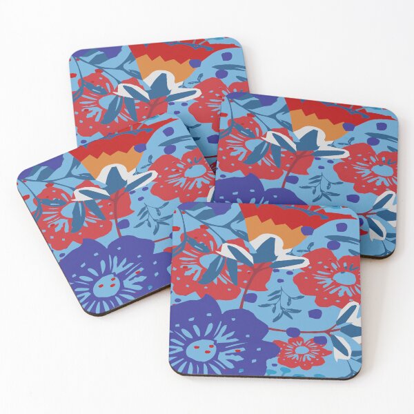 Item preview, Blue, Red, Orange Garden Peek designed and sold by ClubCreativeArt.