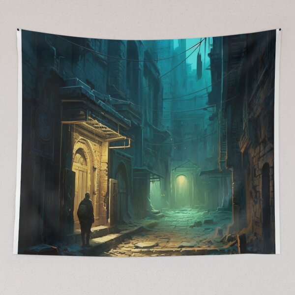 Item preview, Mystic Whispers: Unraveling the Enigma in Moonlit Alleys designed and sold by oanaunciuleanu.