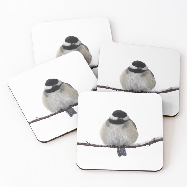 Item preview, Fluffy Black-capped Chickadee In Winter designed and sold by CreationsByBear.