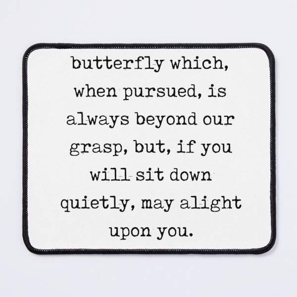 Item preview, Happiness is like a butterfly - Nathaniel Hawthorne Quote - Literature - Typewriter Print designed and sold by Studio Grafiikka.