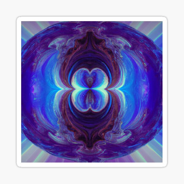 hippie kaleidoscope design made with artificial intelligence Sticker