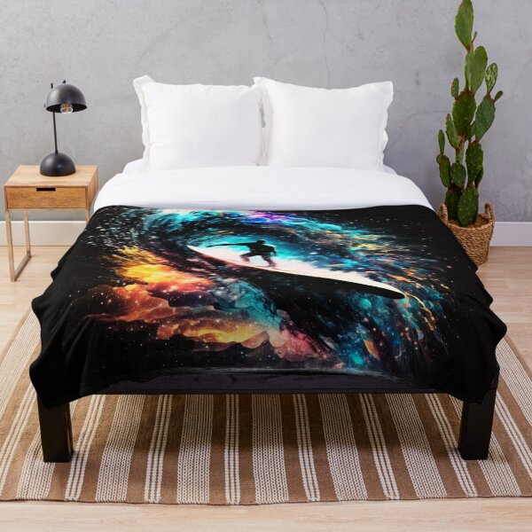 Item preview, Colorful Wave Surfing Artwork designed and sold by BubbleSpy.