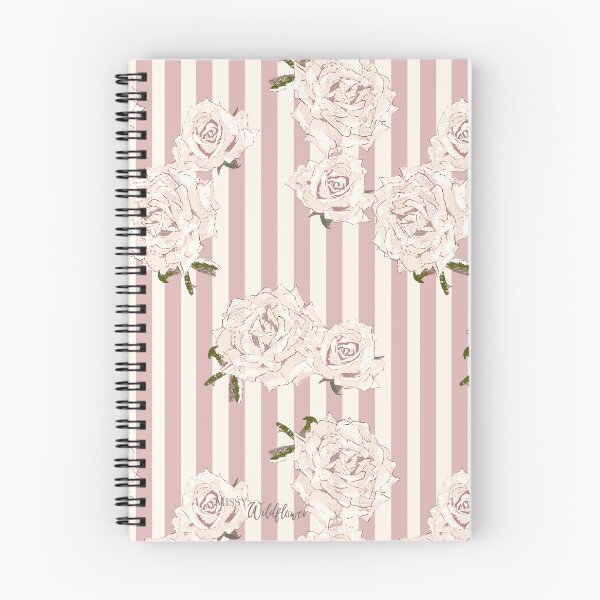 Item preview, Cream Roses on stripe  designed and sold by MissyWildflower.