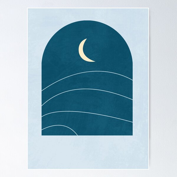 Item preview, Desert Moon - Blue - A window with a view designed and sold by Studio Grafiikka.
