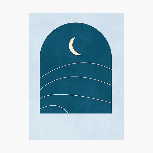 Item preview, Desert Moon - Blue - A window with a view designed and sold by Studio Grafiikka.