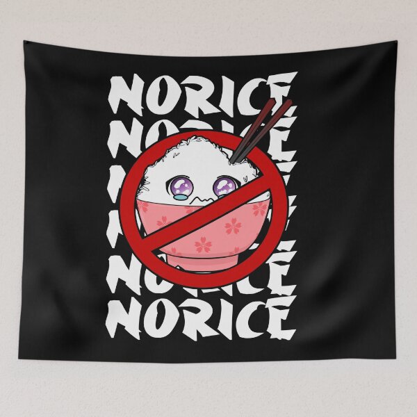 Item preview, No RICE (Race Inspired Cosmetic Enhancement) White on Black designed and sold by UPSTRM.