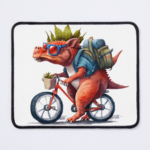 Item preview, Watercolor Dinosaur Bike Ride designed and sold by DannasART.