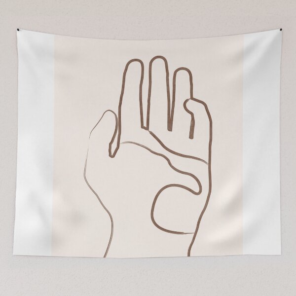 Item preview, Destiny is in your hands - Minimal Line Art - Brown designed and sold by Studio Grafiikka.