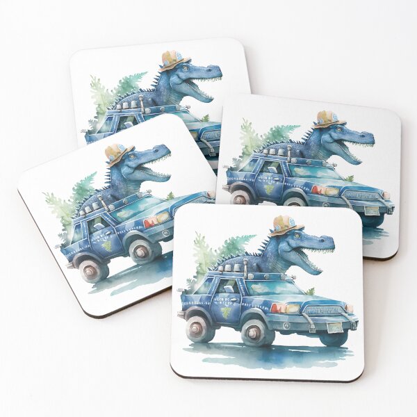Item preview, Watercolor Dinosaur Car Ride designed and sold by DannasART.