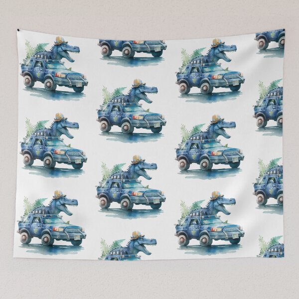 Item preview, Watercolor Dinosaur Car Ride designed and sold by DannasART.