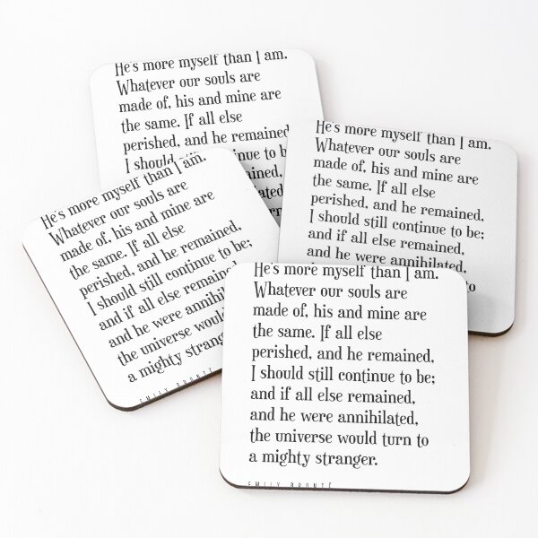 Item preview, He's more myself than I am - Emily Bronte Quote - Literature - Typography Print 1 designed and sold by Studio Grafiikka.