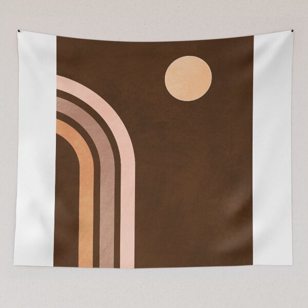 Item preview, Mid Century Modern Print 09 - Minimal Geometric Arch - Stylish, Abstract, Contemporary - Brown designed and sold by Studio Grafiikka.