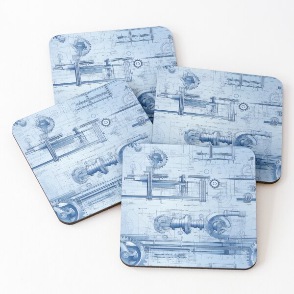 Item preview, Industrial Blue Prints - Seamless designed and sold by GalacticLabs.