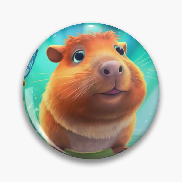 Item preview,  Capybara animated landscape beautiful digital art designed and sold by DigitalPixelize.