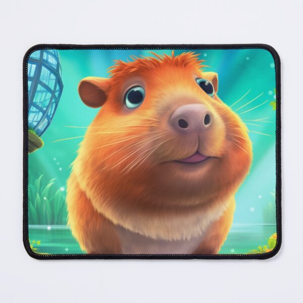 Item preview, Capybara animated landscape beautiful digital art designed and sold by DigitalPixelize.