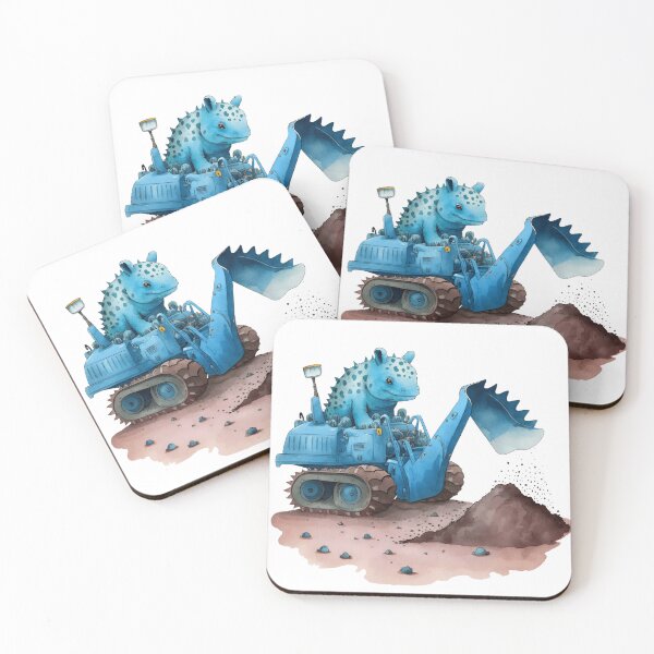 Item preview, Watercolor Excavator Dinosaur designed and sold by DannasART.