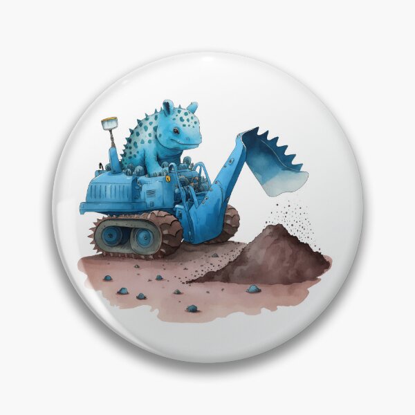 Item preview, Watercolor Excavator Dinosaur designed and sold by DannasART.