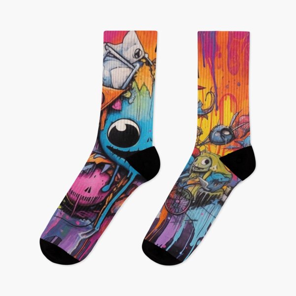 Item preview, Colorful Graffiti Mini Monster - Street Art Design designed and sold by BubbleSpy.