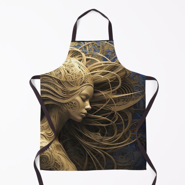 Item preview, The Golden Model portrait-beautiful-fantasy-fashion-golden designed and sold by Hermossa-Art.