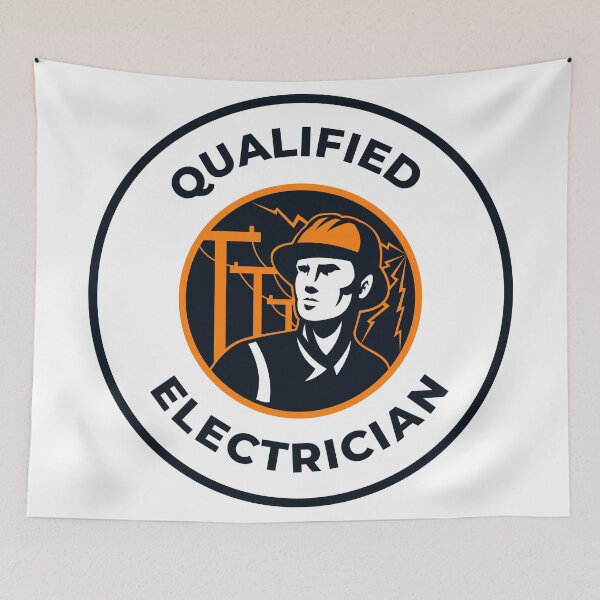 Item preview, Qualified Electrician Circular Design 2 designed and sold by Harsh  Katariya.