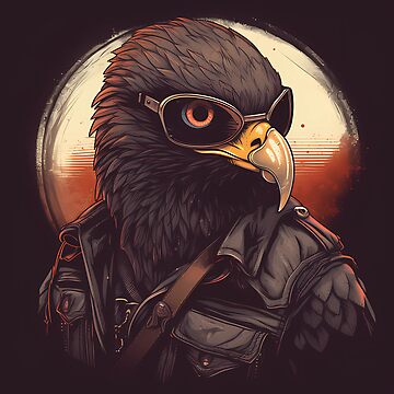 A real eagle cool with black sunglasses. Generative AI Stock Photo | Adobe  Stock