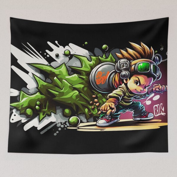 Item preview, Urban Boy Dance Graffiti Art  Street Style designed and sold by BubbleSpy.