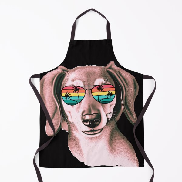 Item preview, Happy Retro Dachshund Wearing Sunglasses designed and sold by BeansHotTees.