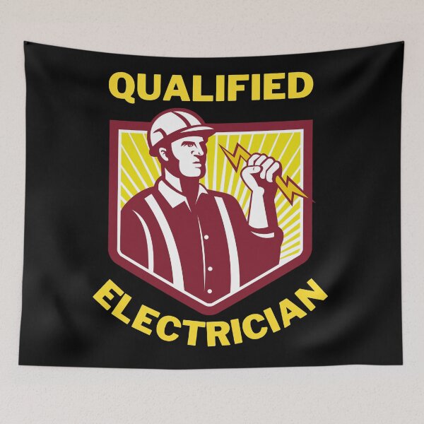 Item preview, Qualified Electrician Text Design 3 designed and sold by Harsh  Katariya.