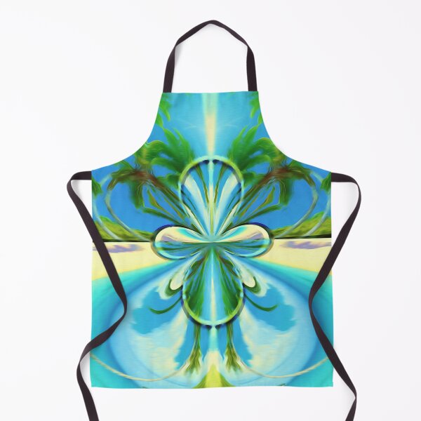 Item preview, Stunning relaxing geometric painting featuring an exotic summer vacation: Blue sky Beach Sun Coconut Sand - Inspiring gift idea to escape to paradise! designed and sold by Ralek.