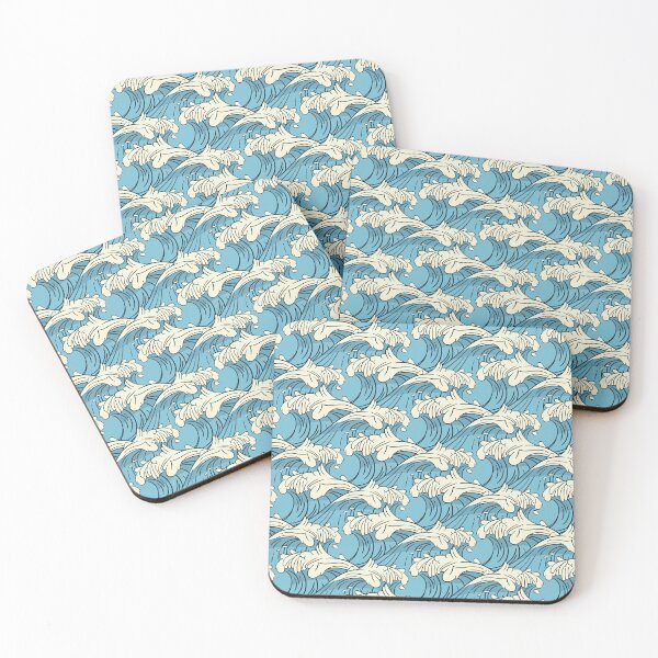 Item preview, Japanese Pattern Wave Blue designed and sold by OneCreativeArt.