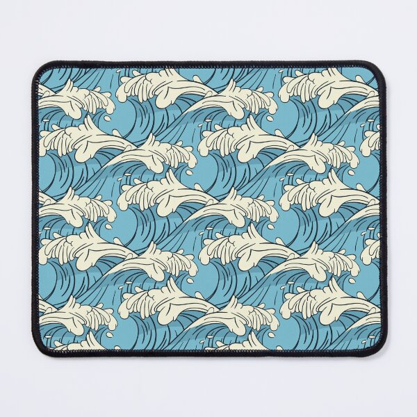 Item preview, Japanese Pattern Wave Blue designed and sold by OneCreativeArt.