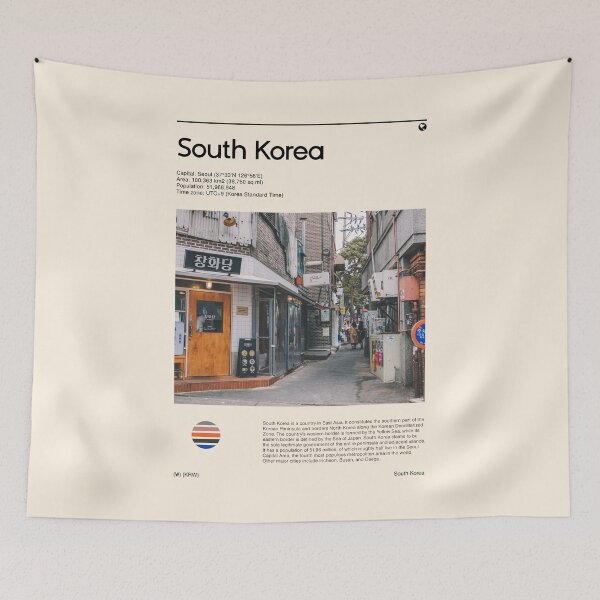 Item preview, South Korea (Travel poster) designed and sold by RabbitK.
