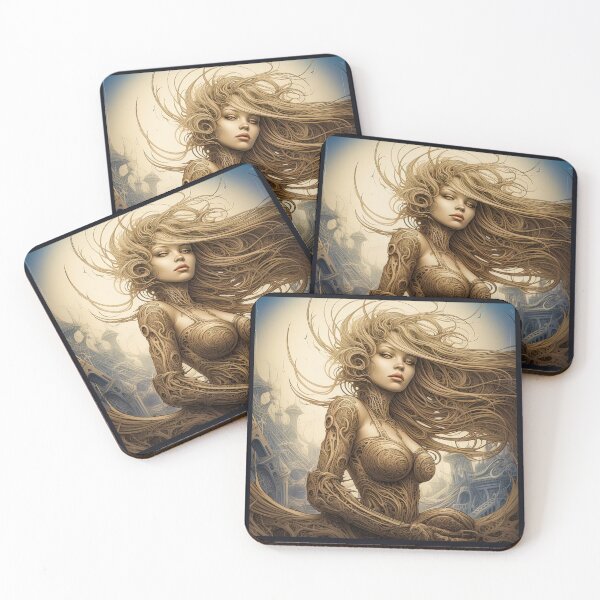 Item preview, the goldan beauty 2-bold styles-dreamy mood-madness-abstract-detailed-epic-painterly designed and sold by Hermossa-Art.