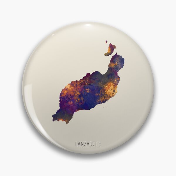 Item preview, Lanzarote Watercolor Map designed and sold by ArtPrints.