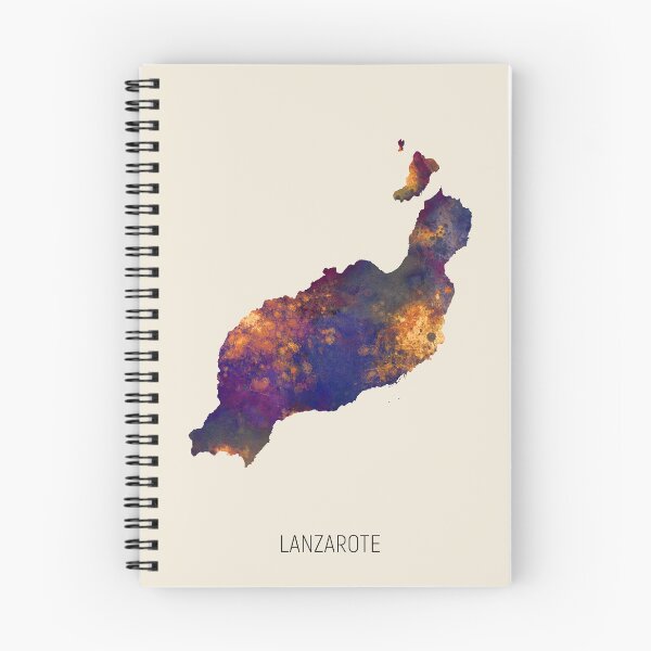 Item preview, Lanzarote Watercolor Map designed and sold by ArtPrints.