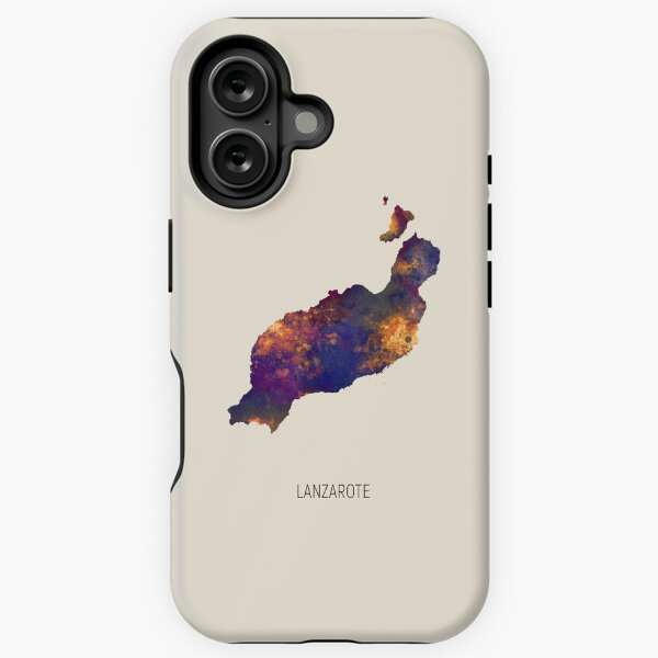 Item preview, Lanzarote Watercolor Map designed and sold by ArtPrints.