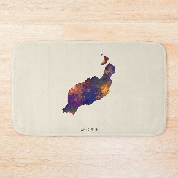 Item preview, Lanzarote Watercolor Map designed and sold by ArtPrints.